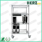Anti Static Stainless Steel Rack With Wheels ESD Wire Shelf Rack for sale