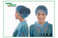 China Disposable Non Woven Polypropylene Breathable Bouffant Cap Blue/Red/White supplier