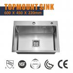 60x45 Topmount Stainless Steel Kitchen Sink Cabinet 16 Gauge for sale