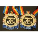 Colorfull And 3D Embossed Metal Award Medals Center Cut Out Shiny Gold for sale