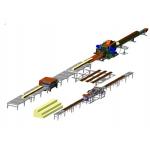 Full Automatic multiple blades rip sawmill Production Line for round logs sawing machines for sale