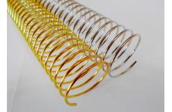 China 4:1 Thickness 2.0mm Metal Spiral Binding Electroplated Gold Silver Wire Coil supplier