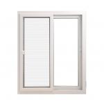 80mm Touch Lock Fiberglass Net Double Sliding Window UPVC With Single Glass for sale