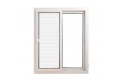 China 80mm UPVC Double Glass Sliding Window With Screen Net And Crescent Lock supplier