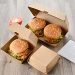 Takeaway Lunch Box Custom for Recyclable Paper Cardboard Hamburger Packaging