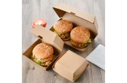 China Takeaway Lunch Box Custom for Recyclable Paper Cardboard Hamburger Packaging supplier