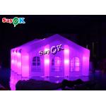 Inflatable House Tent Custom White Oxford Cloth Inflatable Wedding Tents 10x7m 33x23ft With Led Light for sale