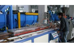 China Automatic PVC WPC PP PE Plastic Profile Extrusion Line / Plastic Profile Plant supplier