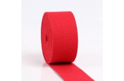 China Red Brown Polyester Cotton Ribbon Tape For Bags And Suitcases Handle supplier