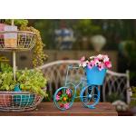 Customized Metal Bicycle Shape Garden Pot Home Decoration Multiple