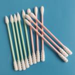 3 Eco-Friendly Green Paper Stick Makeup Removing Cotton Bud Swab For Daily Use for sale