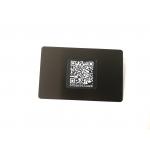 Smart Writable NFC QR Metal Business ID Card Matt Black Brush Finish for sale