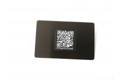 China Smart Writable NFC QR Metal Business ID Card Matt Black Brush Finish supplier