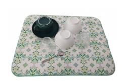 China Foldable 100%Polyester Dish Drying Mat Quick Dry Printing Patterns supplier