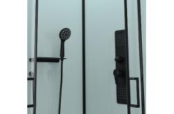 China Modern Shower Room And Black Frame With Tray And Roof supplier