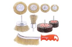 China 9pcs Cup Wire Wheel Brush 4500RMP Brass Coated Plating 8.5cm supplier