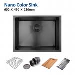 60x45 15 Undermount Bar Sink 23 5/8  Brushed Black One Bowl Kitchen Sink for sale
