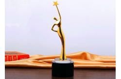 China Black Crystal Base Metal Trophy Cup Custom Designed With Nice Gift Box supplier