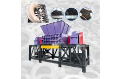 China Twin Shaft Tyre Shredding Machine Two Shaft Tire Recycling Shredder supplier