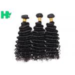 Natural Black Real Deep Wave Human Hair Grade 9A Full Cuticle Aligned for sale