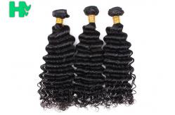 China Natural Black Real Deep Wave Human Hair Grade 9A Full Cuticle Aligned supplier