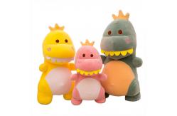 China OEM 25cm Cartoon Dinosaur Plush Pillow With Polypropylene Cotton Filling supplier
