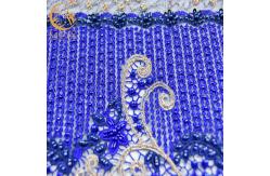 China Water Soluble Sequined Lace Fabric 135cm Width African Textile Pattern Handmade supplier