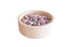China 75*30cm Foam Ball Pit Pink Machine Washable Cover Foam Ball Pond supplier
