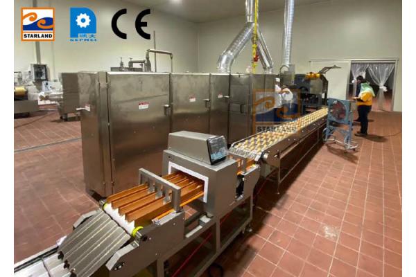 Commercial Biscuits Sugar Cone Production Line Rolled Wafer Machine