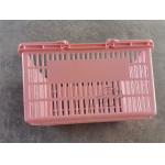 Pink Lightweight HDPP Double Handle Retail Shopping Baskets Easy To Carry for sale
