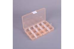 China 15 Grid Plastic Storage Box Organizer Orange Removable Dividers supplier