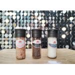 Ceramic Core 90ml Plastic lid Salt and Pepper Glass Jar Spice Condiment Refillable Durable Grinder for sale