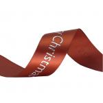 Custom Grosgrain Ribbon With Silver Foil Logo Personalised Branded Packaging Ribbon