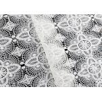 Floral Schiffli Water Soluble Lace Fabric With Poly Milk Fiber SGS Approval for sale