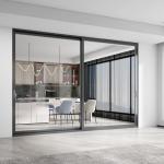 Home Aluminum Alloy Doors And Windows , Custom Tempered Glass Sliding Door