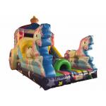 Inflatable pink The carriage princess standard slide disney pink inflatable princess castle carriage slide for sale