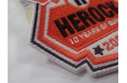 China Semicircle Shape Custom Embroidered Patches Laser Cut Basis Finishing supplier