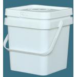 IML Square Plastic Pail with Lid Yes Thermal Transfer Screen Printing for sale