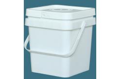 China IML Square Plastic Pail with Lid Yes Thermal Transfer Screen Printing supplier