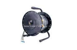 China Portable Retractable Cable Reel For Various Tactical Communication FO Cable supplier