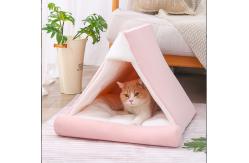 China Washable Cushion Cat Tube Bed With Central Mat supplier