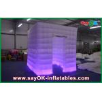 Photo Booth Decorations White One Door Inflatable PhotoBooth Cabinet Enclosed Mobile Photo Booth for sale