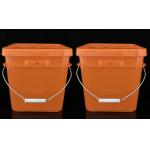 Chemical Resistant Square Plastic Bucket with Handle for Paint and Chemicals for sale