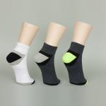 Elastane Black Athletic Ankle Socks With Anti - Foul / Sweat - Absorbent Material for sale