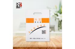 China LDPE Plastic Die Cut Shopping Bags With Handle Customized Logo Printing supplier