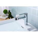 Polish Chrome Single Hole Bathroom Faucet With Pop Up Drain
