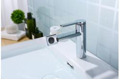 China Polish Chrome Single Hole Bathroom Faucet With Pop Up Drain supplier