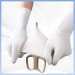 White Disposable Synthetic Nitrile Gloves Antistatic 100pcs/ Box for sale