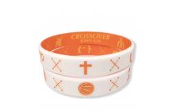 China Customized RFID Silicone Bracelet Debossed Ink-Filled Wristbands for Christian Events supplier