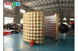 China Customized Inflatable 360 Photo Booth Shape Enclosure Gold Inflatable Backdrop Booth supplier